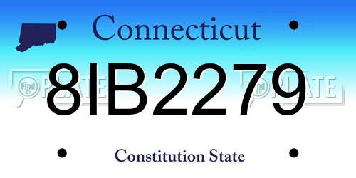 8IB2279 Connecticut License Plate
