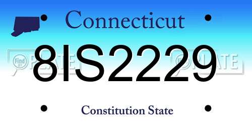 8IS2229 Connecticut License Plate