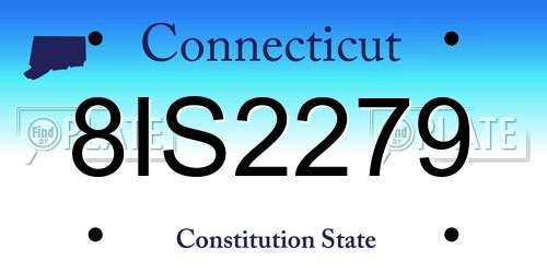 8IS2279 Connecticut License Plate