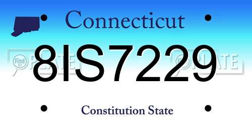 8IS7229 Connecticut License Plate