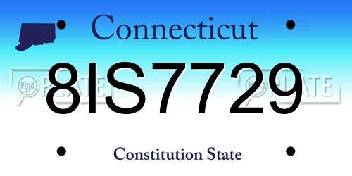 8IS7729 Connecticut License Plate