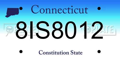 8IS8012 Connecticut License Plate