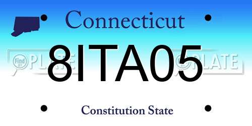 8ITA05 Connecticut License Plate