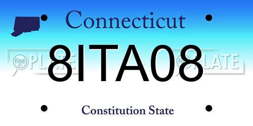 8ITA08 Connecticut License Plate