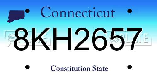 8KH2657 Connecticut License Plate