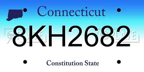 8KH2682 Connecticut License Plate