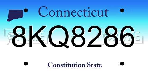 8KQ8286 Connecticut License Plate