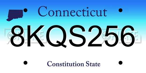 8KQS256 Connecticut License Plate