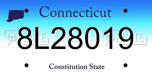 8L28019 Connecticut License Plate