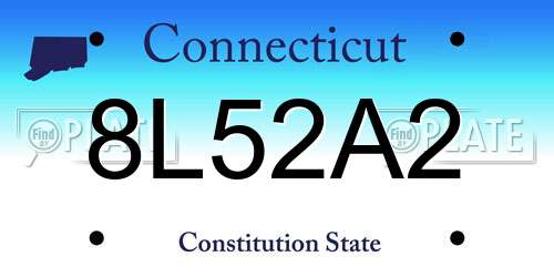 8L52A2 Connecticut License Plate