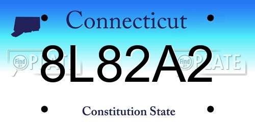 8L82A2 Connecticut License Plate