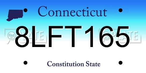 8LFT165 Connecticut License Plate