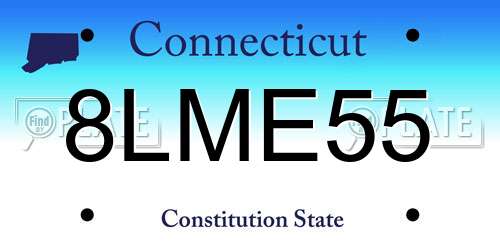 8LME55 Connecticut License Plate