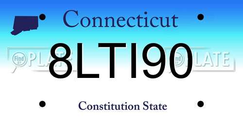 8LTI90 Connecticut License Plate