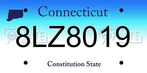 8LZ8019 Connecticut License Plate