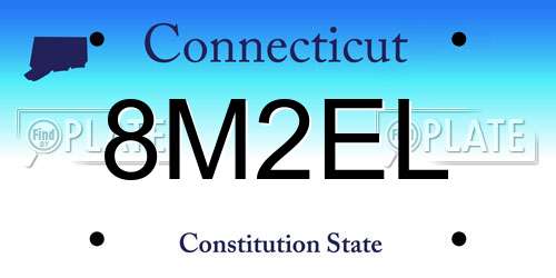 8M2EL Connecticut License Plate
