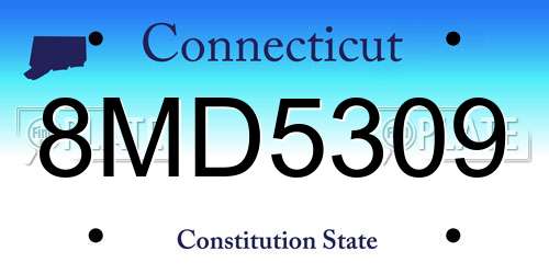 8MD5309 Connecticut License Plate