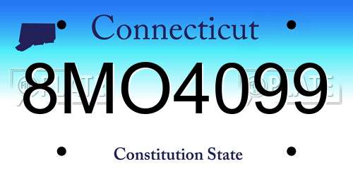 8MO4099 Connecticut License Plate