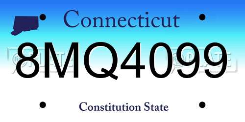 8MQ4099 Connecticut License Plate
