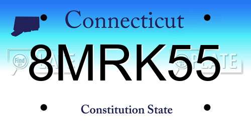 8MRK55 Connecticut License Plate