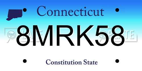 8MRK58 Connecticut License Plate