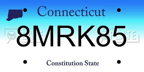 8MRK85 Connecticut License Plate