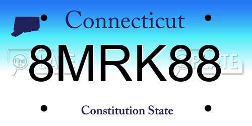 8MRK88 Connecticut License Plate