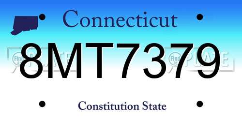 8MT7379 Connecticut License Plate