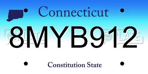 8MYB912 Connecticut License Plate