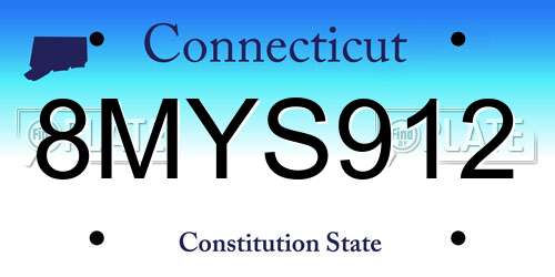 8MYS912 Connecticut License Plate