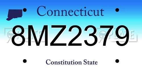 8MZ2379 Connecticut License Plate