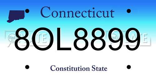 8OL8899 Connecticut License Plate