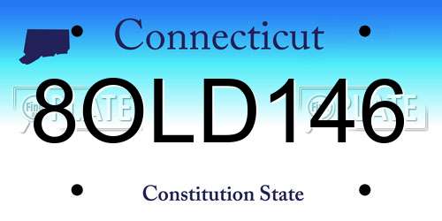 8OLD146 Connecticut License Plate