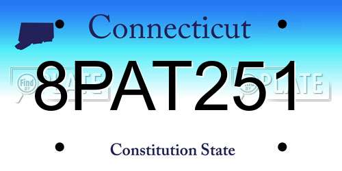 8PAT251 Connecticut License Plate