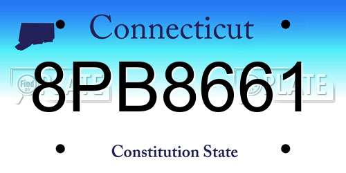 8PB8661 Connecticut License Plate