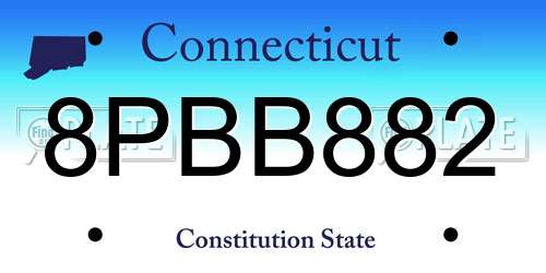 8PBB882 Connecticut License Plate