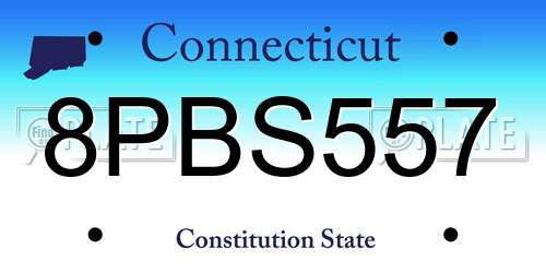 8PBS557 Connecticut License Plate