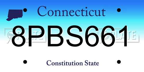 8PBS661 Connecticut License Plate