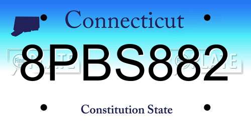 8PBS882 Connecticut License Plate
