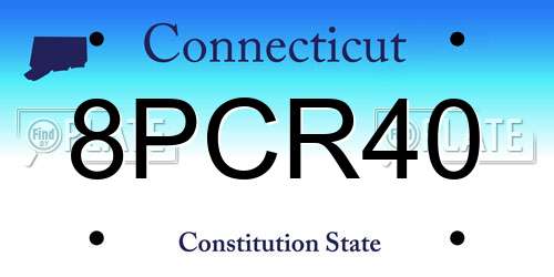8PCR40 Connecticut License Plate