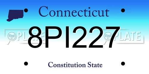 8PI227 Connecticut License Plate