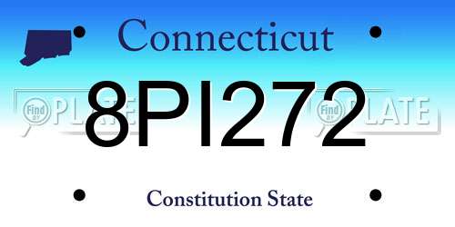 8PI272 Connecticut License Plate