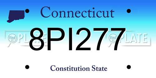 8PI277 Connecticut License Plate