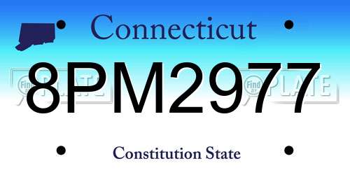 8PM2977 Connecticut License Plate