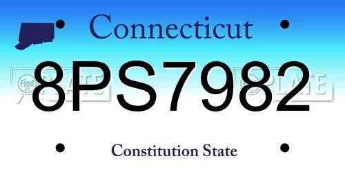 8PS7982 Connecticut License Plate