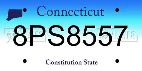 8PS8557 Connecticut License Plate
