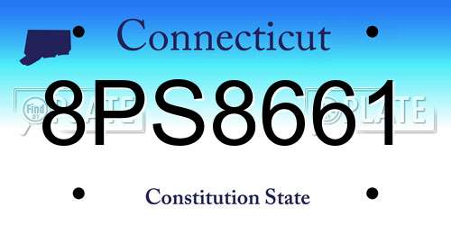 8PS8661 Connecticut License Plate