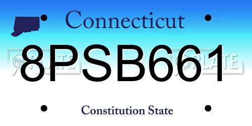 8PSB661 Connecticut License Plate