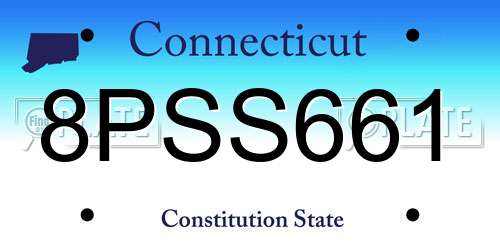 8PSS661 Connecticut License Plate