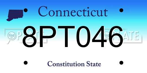 8PT046 Connecticut License Plate